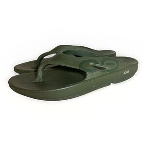 OOFOS Original Forest Green Flip Flop Thong Sandals Unisex Men 13 Women 15 EU 46